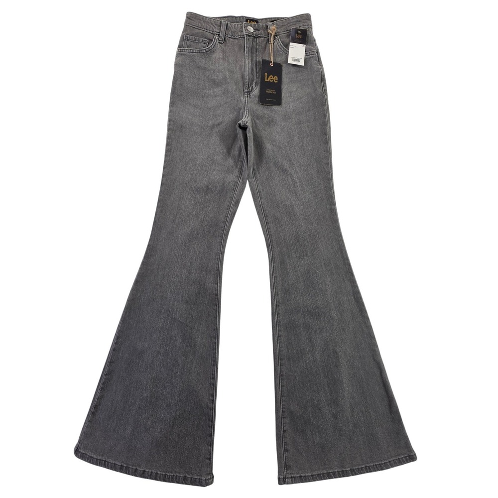 Lee Vintage Modern Smoke Gray High Rise Flare Jeans NWT Small Batch Denim Sz 25
